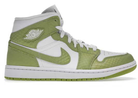Jordan 1 Mid Green Python (Women's)